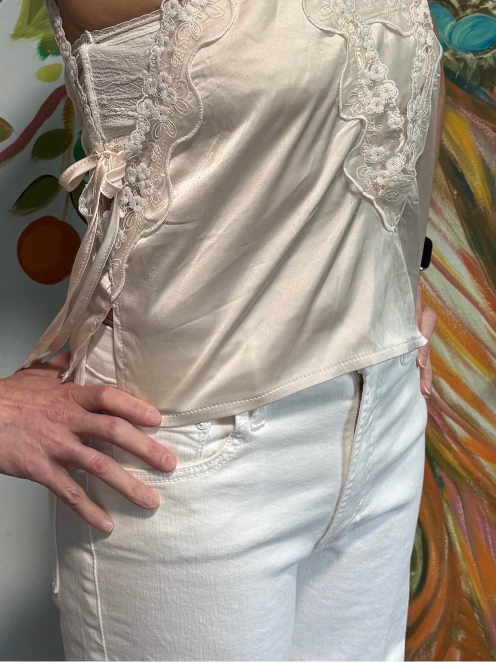 MOTHER The Rambler Zip Ankle Jeans, The Fairest of Them All size 32— White - Picture 11 of 11